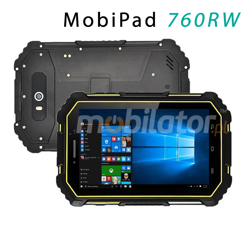 Odporny rugged tablet dla przemysłu Windows 10 MobiPad 760RA NFC 4G IP68 intel atom mobilator umpc